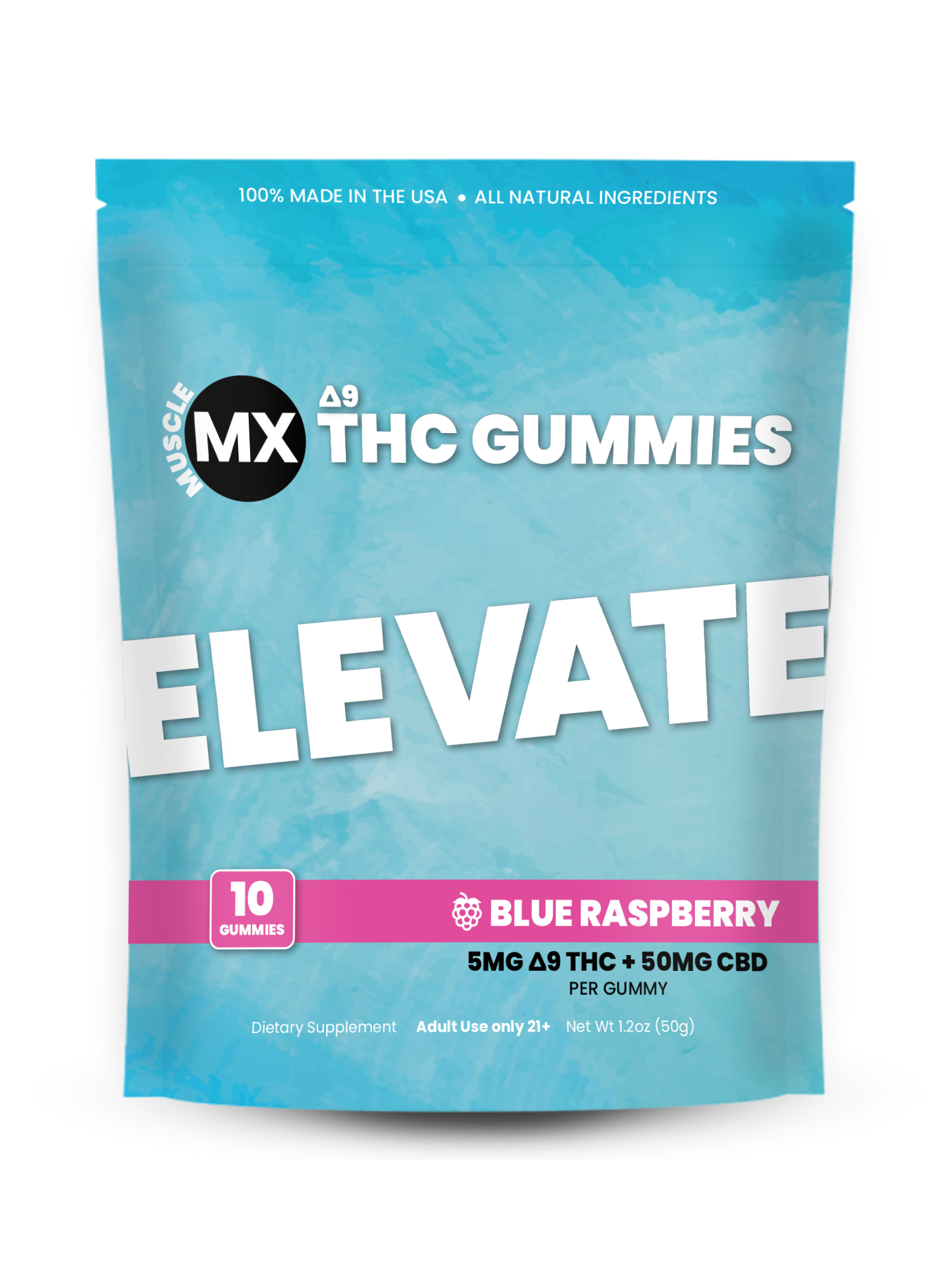 Elevate Delta 9 Gummies-Blue Raspberry