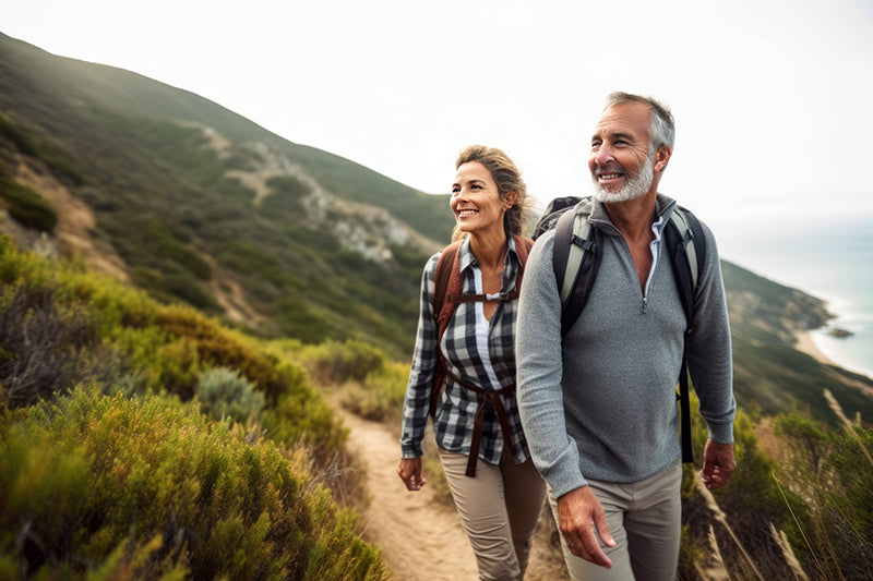 mature couple on a walk