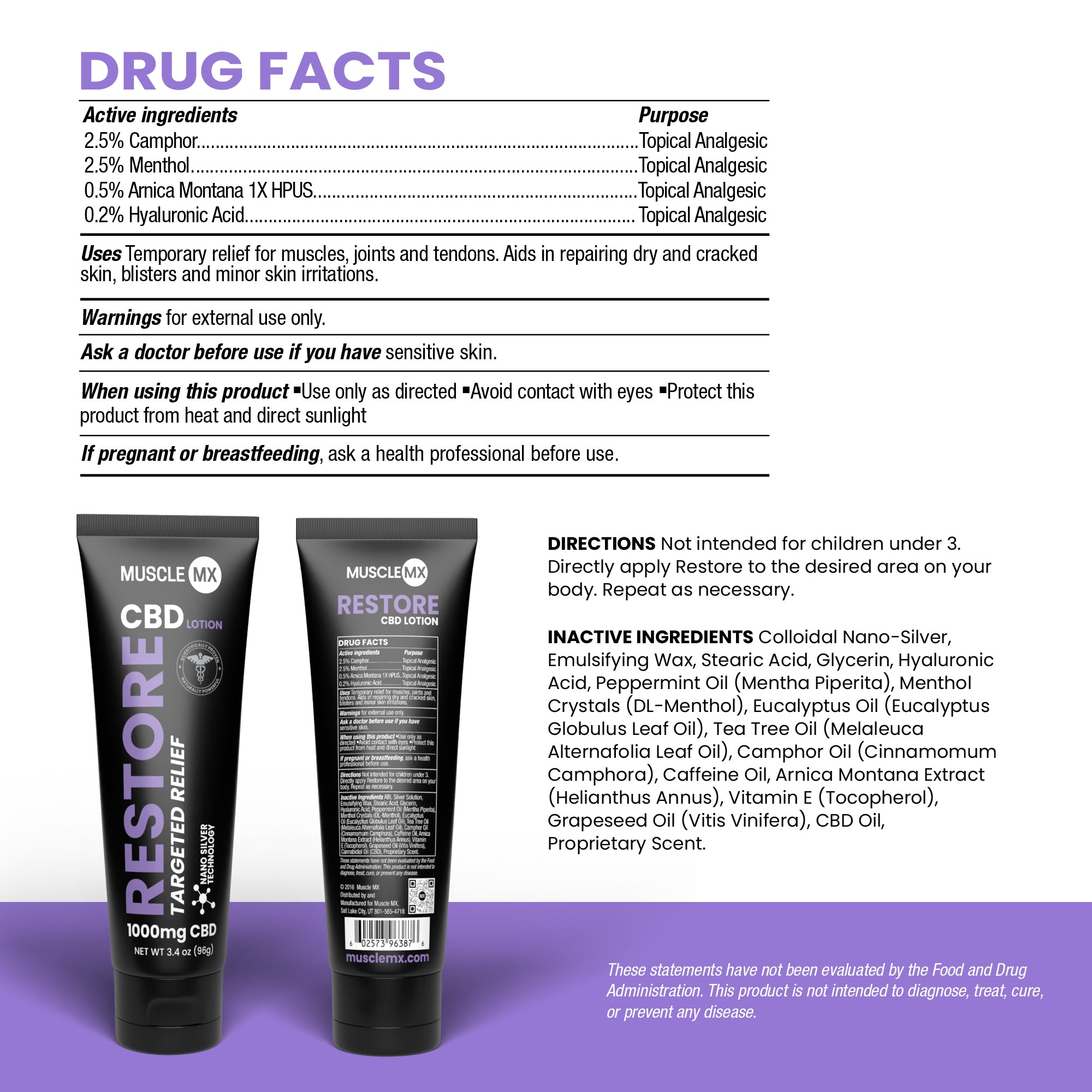 Restore CBD Lotion – Muscle MX