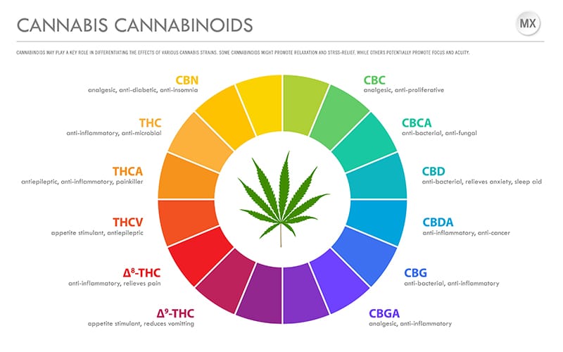 Cannabinoids chart